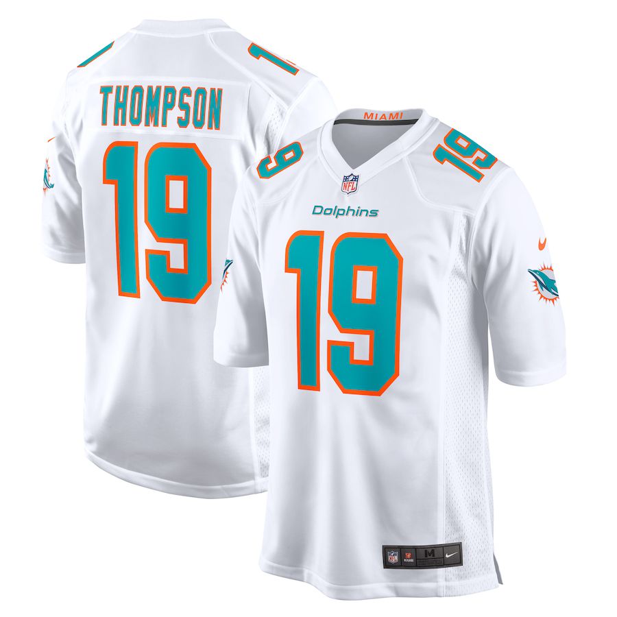 Men Miami Dolphins #19 Skylar Thompson Nike White Game Player NFL Jersey->miami dolphins->NFL Jersey